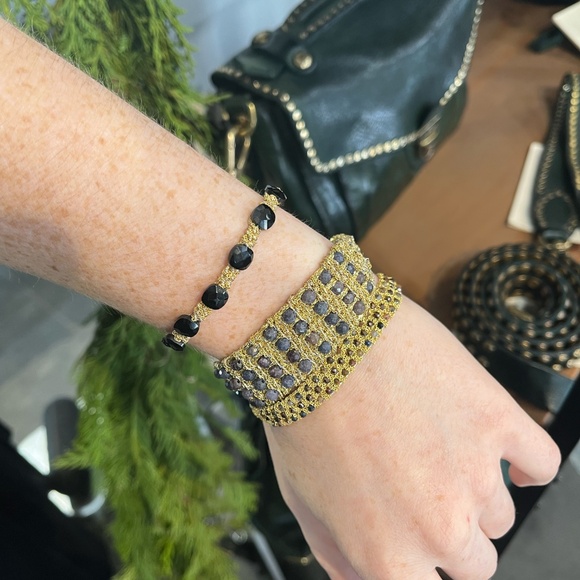 Dag Gioielli Bracelet with 14k Plated Gold and Blue/Brown Sapphire - Picture 2 of 2